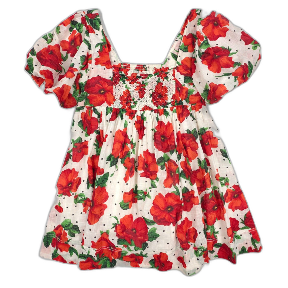 ANTHROPOLOGIE Maeve Smocked Babydoll Dress Coquette Cottagecore Soft Girl Lolita